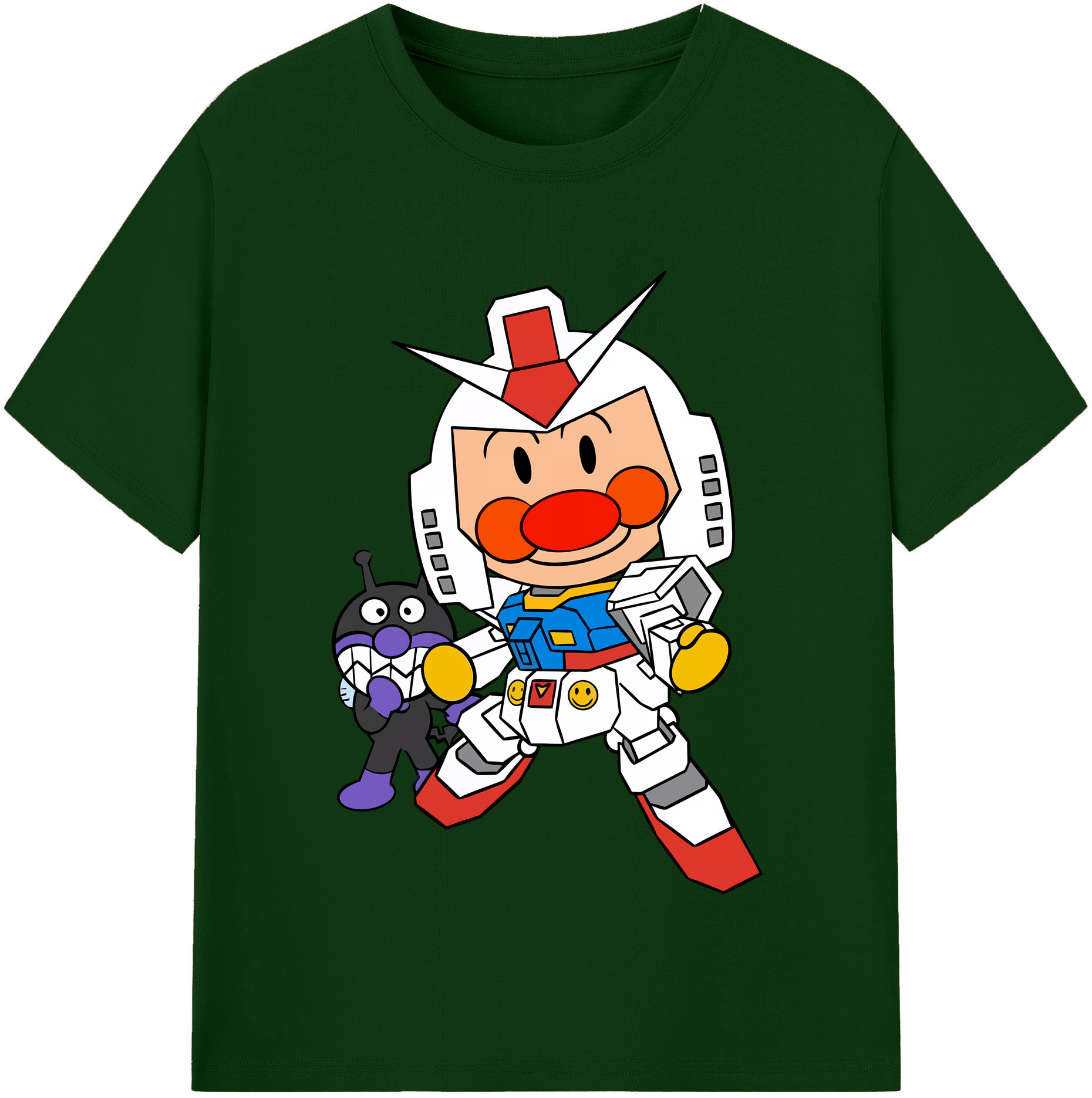 （画像用） アンパンマン Anpanman 綿100％半袖Tシャツ（フロントプリント）